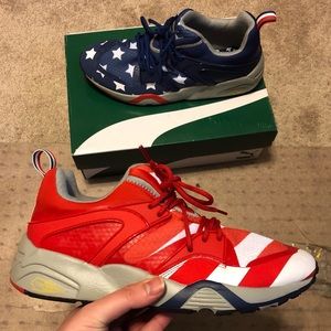 Puma BLAZE OF GLORY American Flag Rare Size 9
